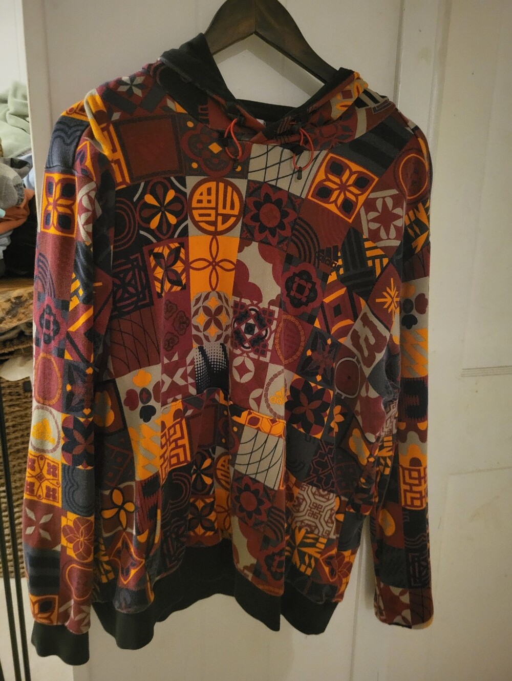 Adidas Men's Multi-pattern Pull-over Hoodie
